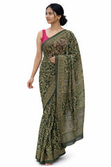 Digital Saree Mehndi Green