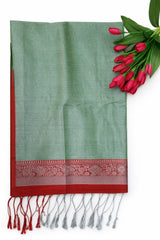 Handloom Saree Light Green