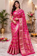 Handloom Saree Pink